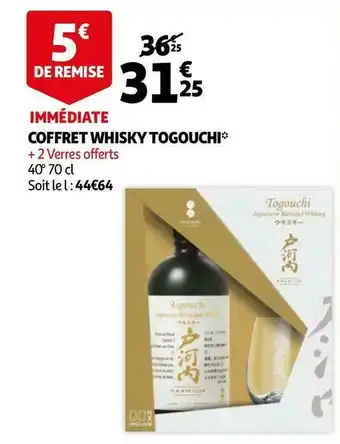 Auchan Togouchi coffret whisky offre