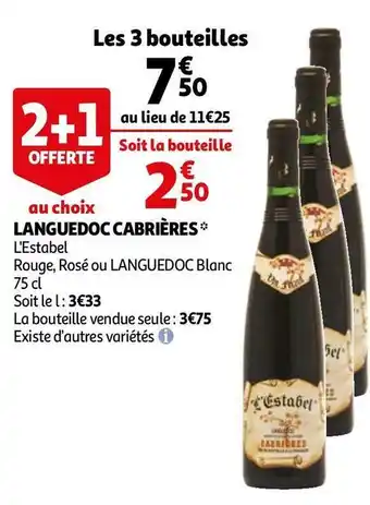 Auchan Languedoc languedoc cabrières offre