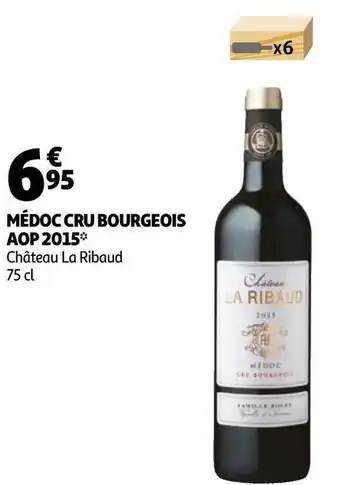 Auchan Château la ribaud médoc cru bourgeois aop 2015 offre
