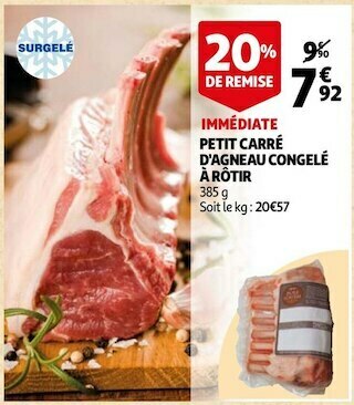 Auchan Petit carré d'agneau congelé à rôtir offre