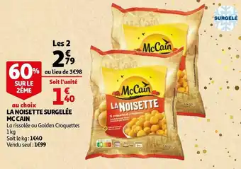 Auchan Mc cain la noisette surgelée offre