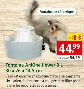 Maxi Zoo Anione fontaine flower offre