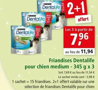 Maxi Zoo Purina friandises dentalife pour chien medium offre
