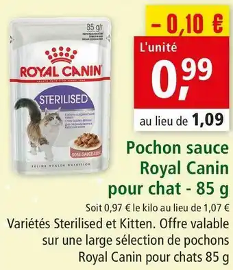 Maxi Zoo Royal canin pochon sauce pour chat offre