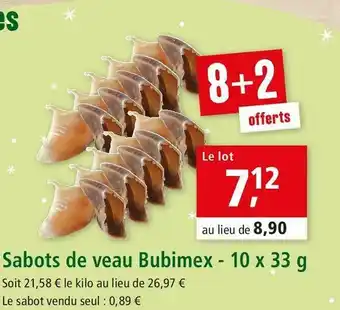 Bubimex sabots de veau