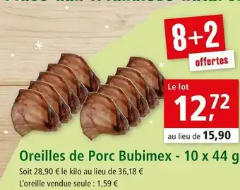 Maxi Zoo Bubimex oreilles de porc offre