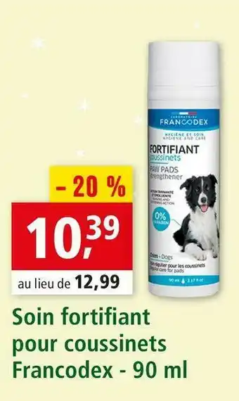 Maxi Zoo Francodex soin fortifiant pour coussinets offre