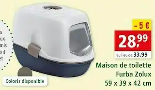 Maxi Zoo Maison de toilette furba zolux offre