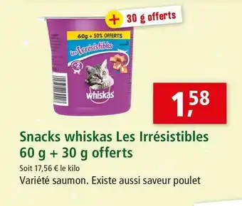 Maxi Zoo Whiskas snacks les irrésistibles offre