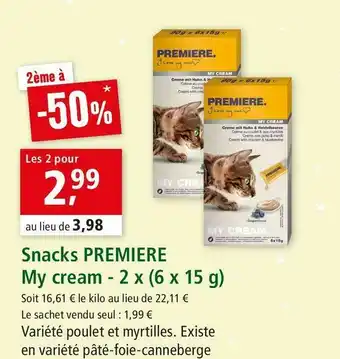 Maxi Zoo Premiere snacks my cream offre