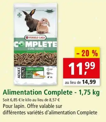 Maxi Zoo Alimentation complete offre