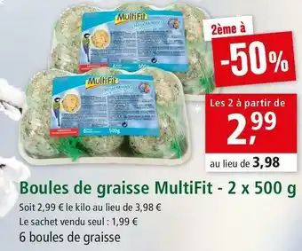 Maxi Zoo Multifit boules de graisse multifit - 2 x 500 g offre