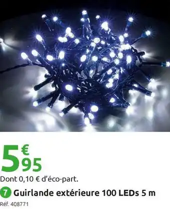 Mr Bricolage Guirlande extérieure 100 leds 5 m offre