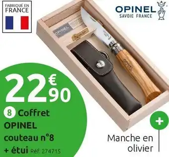 Mr Bricolage Coffret opinel n°8 et son étui offre