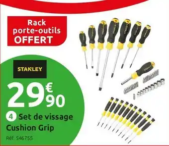 Mr Bricolage Stanley set de vissage cushion grip stht0-70886 offre