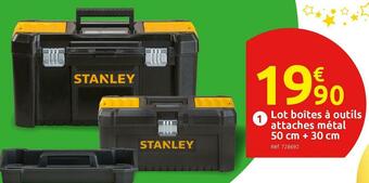 Mr Bricolage Stanley lot boîtes à outils attaches métal 50 cm + 30 cm offre