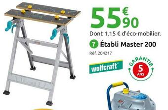 Wolfcraft établi master 200