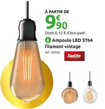 Xanlite ampoule led filament vintage