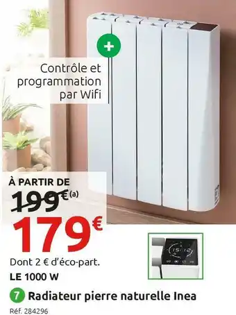 Radiateur inertie sèche pierre naturelle inea