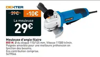 Weldom Dexter meuleuse d’angle filaire offre
