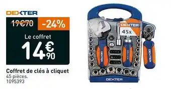Weldom Dexter coffret de clés à cliquet offre
