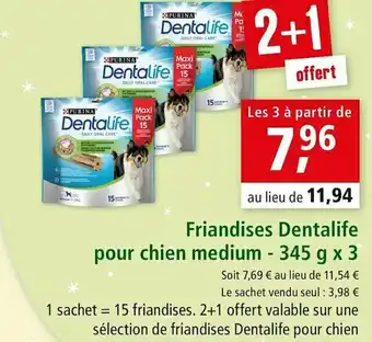 Maxi Zoo Purina friandises dentalife pour chien medium offre