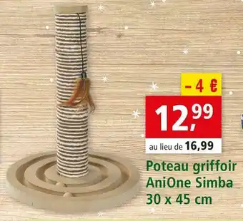 Maxi Zoo Anione poteau griffoir simba 30 x 45 cm offre