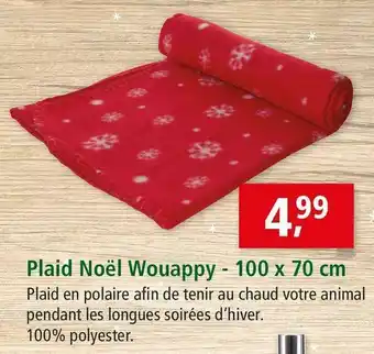 Plaid noël wouappy - 100 x 70 cm
