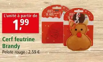 Cerf feutrine brandy