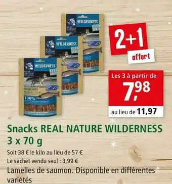 Maxi Zoo Wilderness snacks real nature offre
