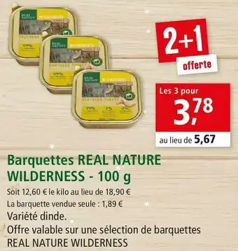 Maxi Zoo Wilderness barquettes real nature offre