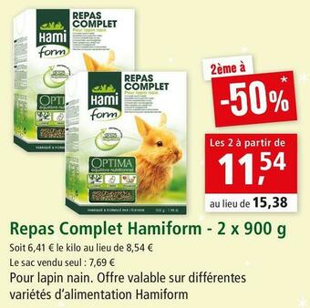 Maxi Zoo Hamiform repas complet offre