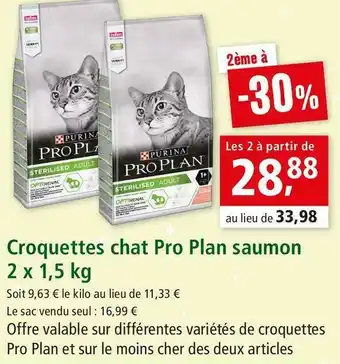 Maxi Zoo Pro plan croquettes chat saumon offre