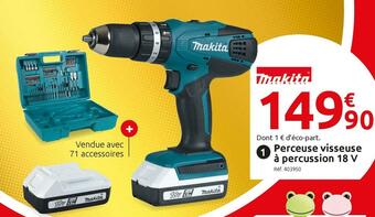 Mr Bricolage Makita perceuse visseuse à percussion 18 v offre