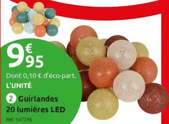 Mr Bricolage Guirlandes 20 lumières led offre