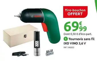 Mr Bricolage Bosch tournevis sans fil ixo vino 3,6 v 1,5 ah offre