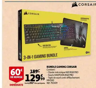Auchan Bundle gaming corsair offre