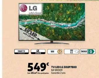 Auchan Lg tv led 50up7800 offre