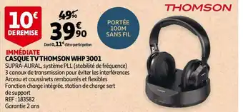 Auchan Thomson casque tv whp 3001 offre