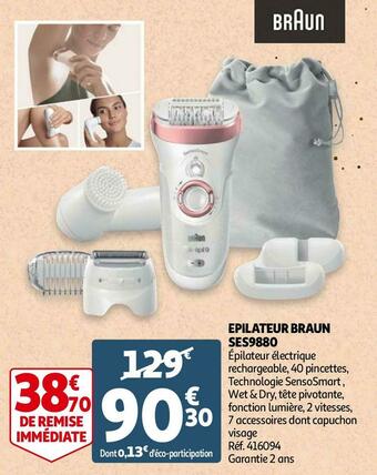 Auchan Braun epilateur ses9880 offre