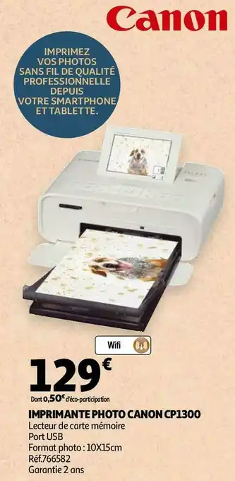Auchan Canon imprimante photo cp1300 offre