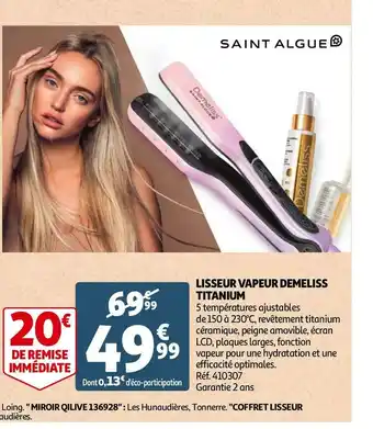 Auchan Lisseur vapeur demeliss titanium offre