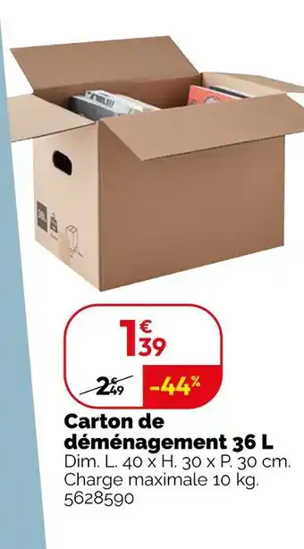 Weldom Carton de déménagement 36 L offre