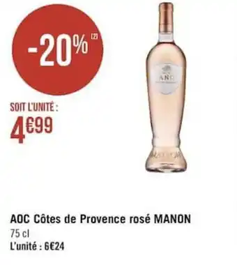 AOC côtes de provence rosé MANON