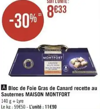 Géant Casino Bloc de foie gras de canard recette au offre