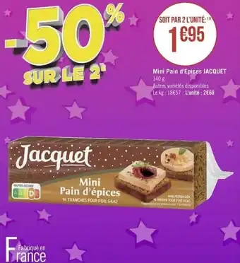Géant Casino Mini pain d'epices JACQUET offre