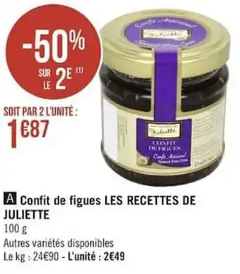 Confit de figues LES RECETTES DE JULIETTE