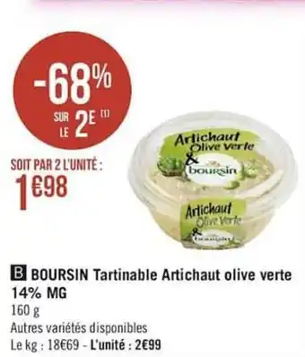 BOURSIN tartinable artuchault olive verte 14% MG