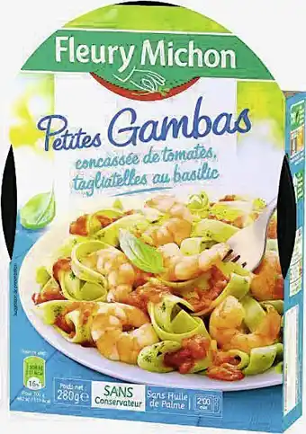 Casino Supermarchés Petites gambas concassé de tomates tagliatelles au basilic offre