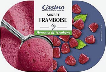 Sorbet glacé framboise